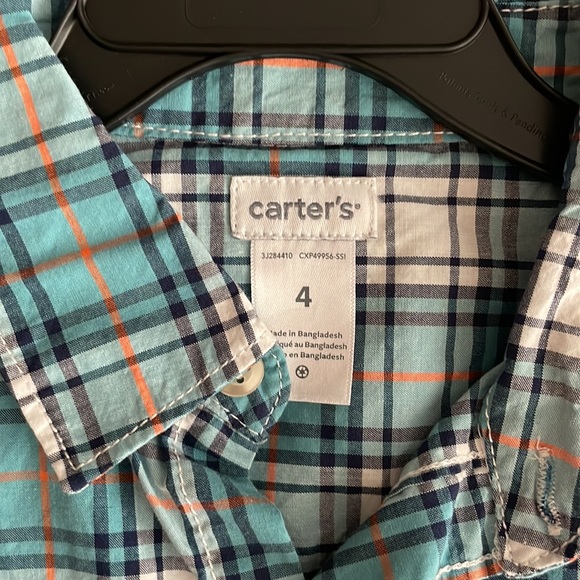 Carter’s Boys Plaid Button Down NWT - Picture 2 of 3